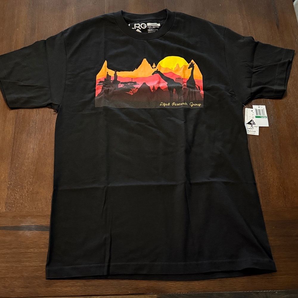 LRG Sunset Giraffes Shirt Large